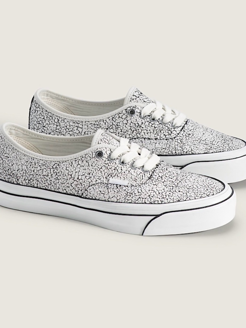 Vans Premium Build Sneakers in White Crackle - NIB